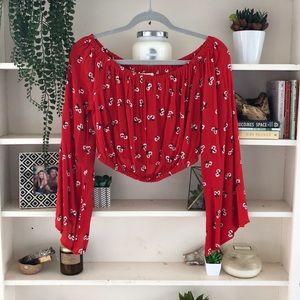 Billabong Flare Sleeve Crop Top